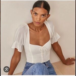 Reformation Cream Puff Sleeve Blouse